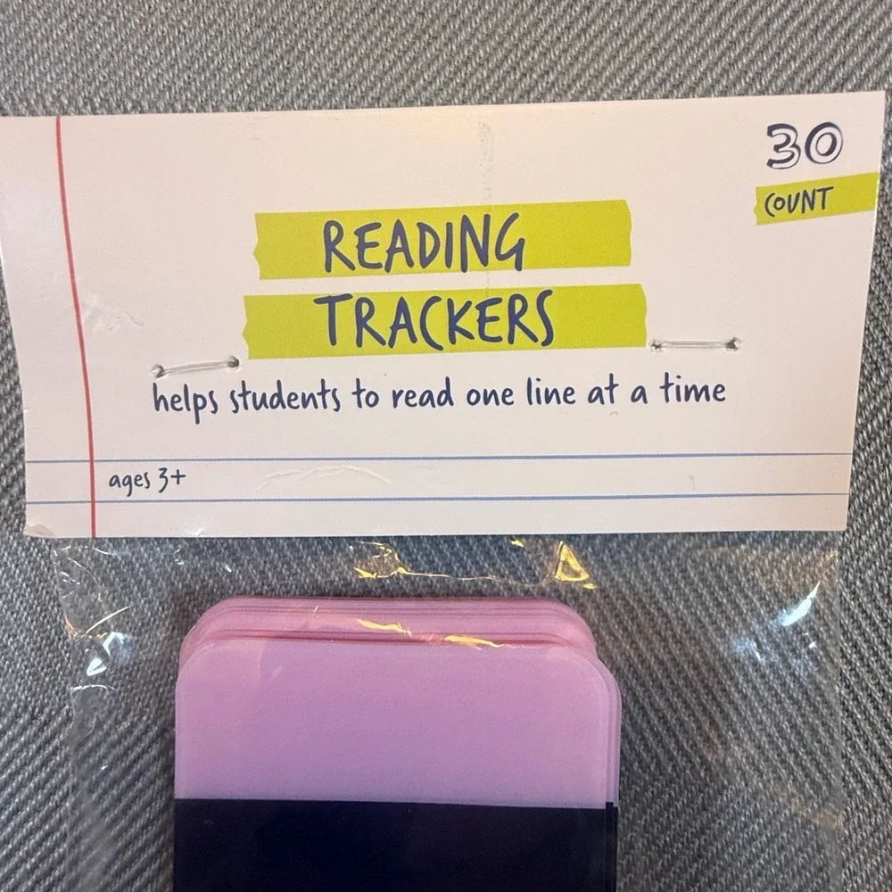 30 Count Pencil Reading Trackers Guided Reading Strips for Students Yellow